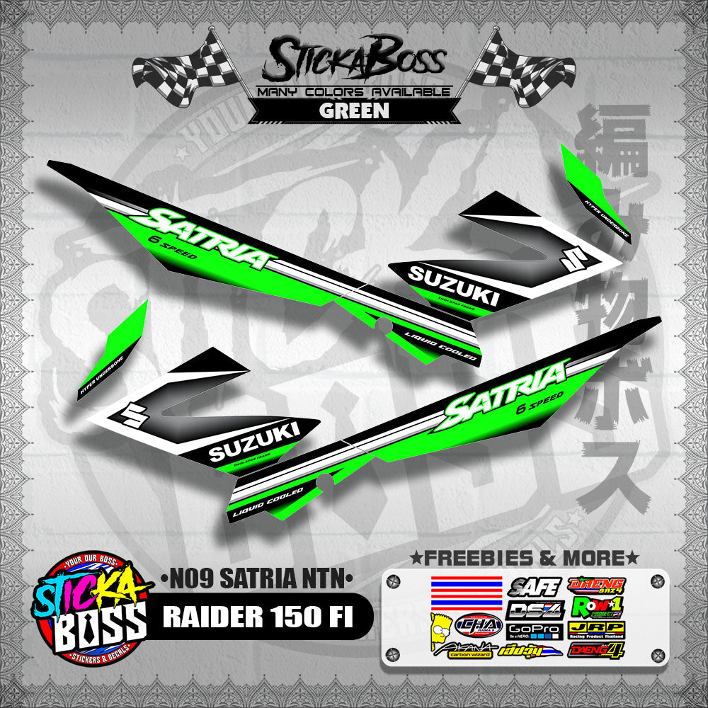 RAIDER 150 FI DECALS ( N09 SATRIA NTN )【WITH FREEBIES】