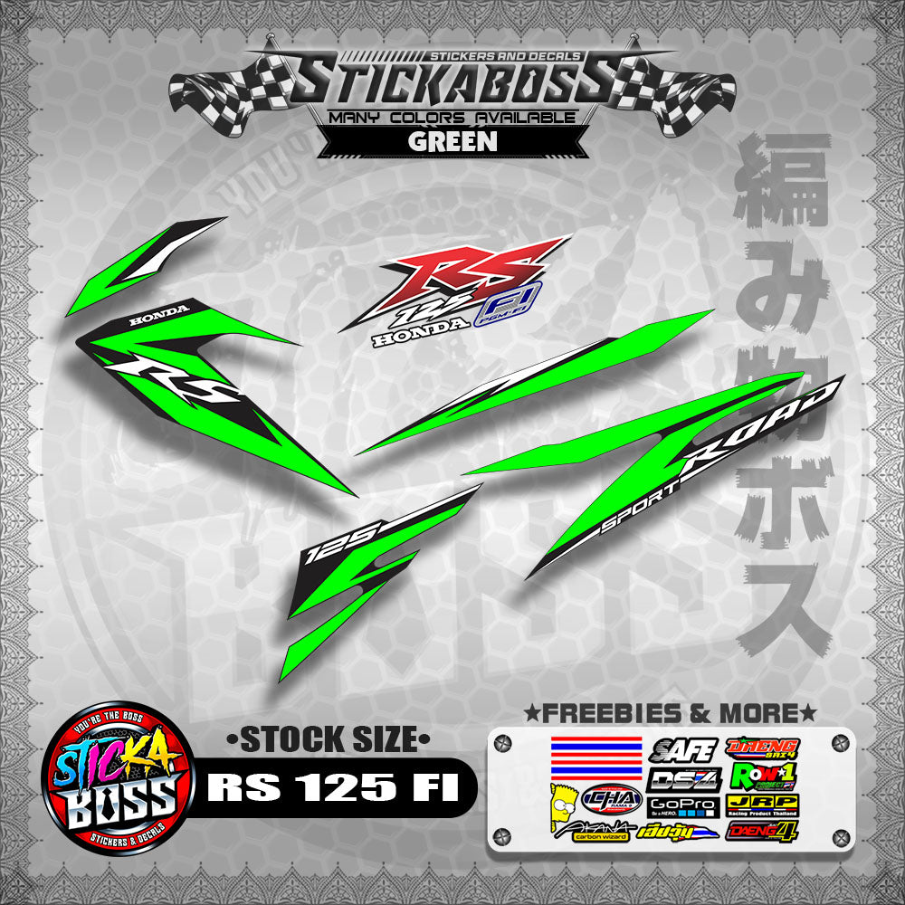 RS 125 FI Stock Decals (STOCK SIZE)【PREMIUM GLOSSY LAMINATED】