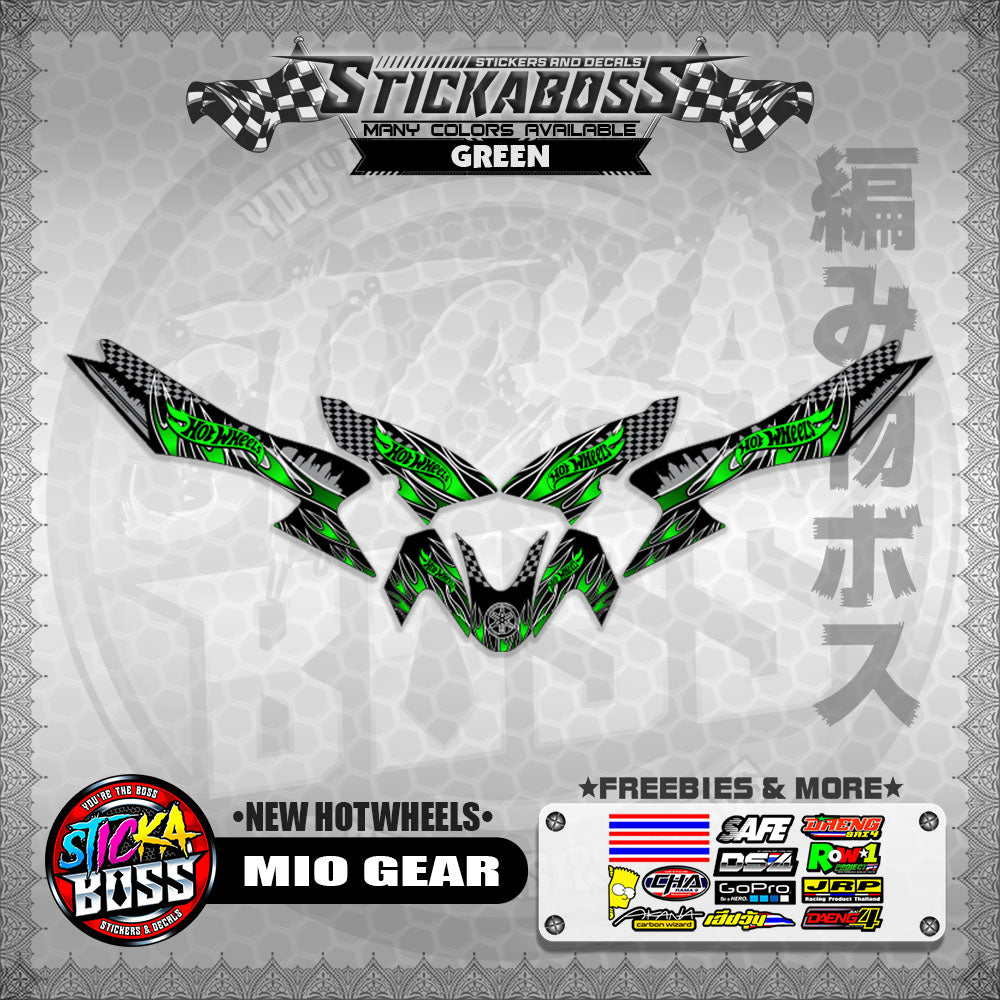 MIO GEAR STICKER DECALS ( NEW HOTWHEELS )【WITH FREEBIES】