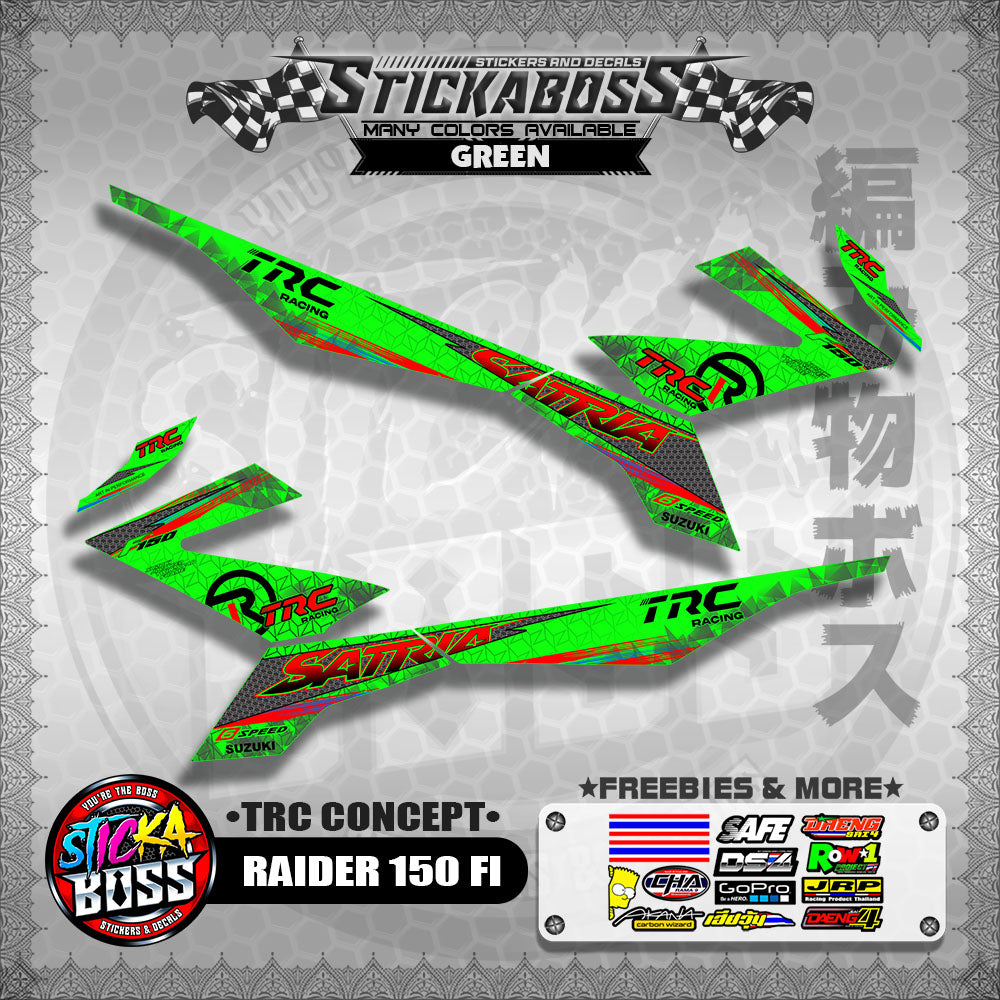 RAIDER 150 FI STICKER DECALS ( TRC CONCEPT SATRIA )【WITH FREEBIES】