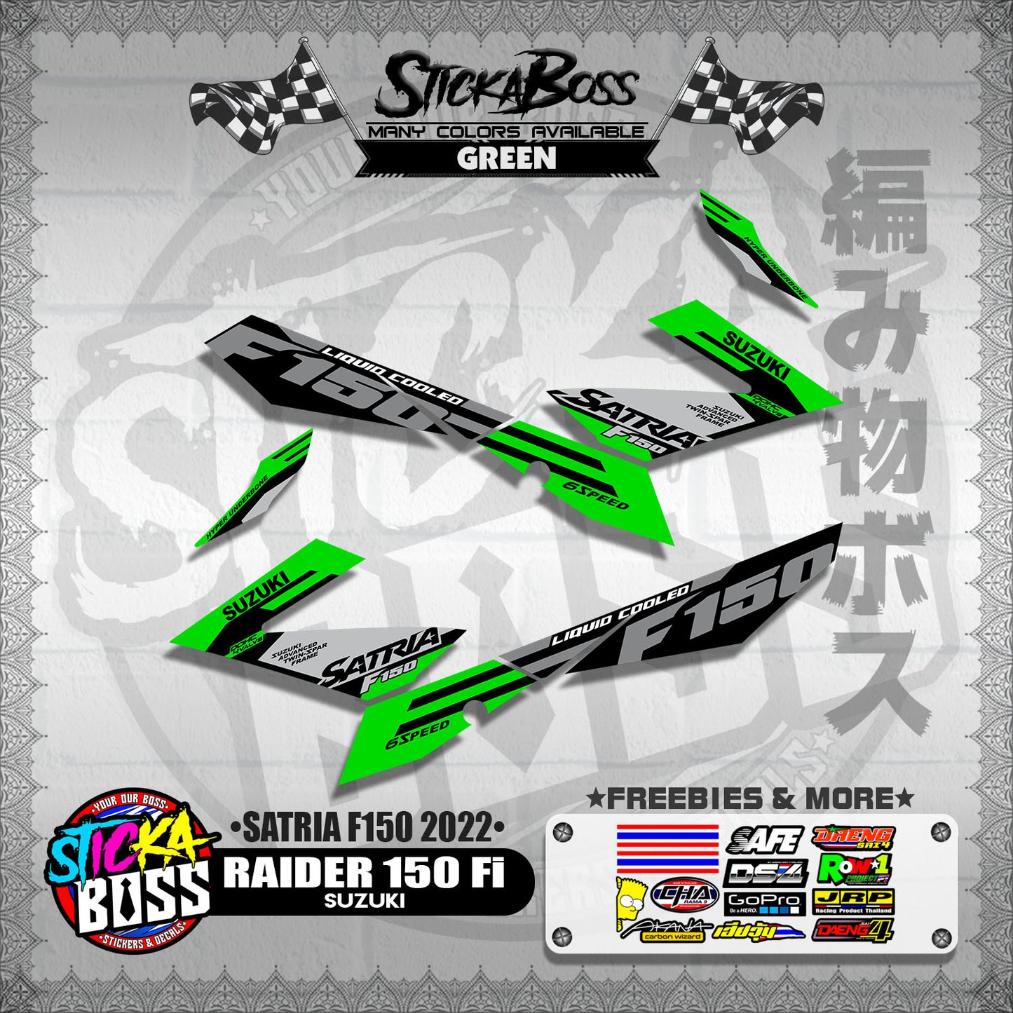 RAIDER 150 Fi DECALS ( SATRIA F150 2022 )【WITH FREEBIES】