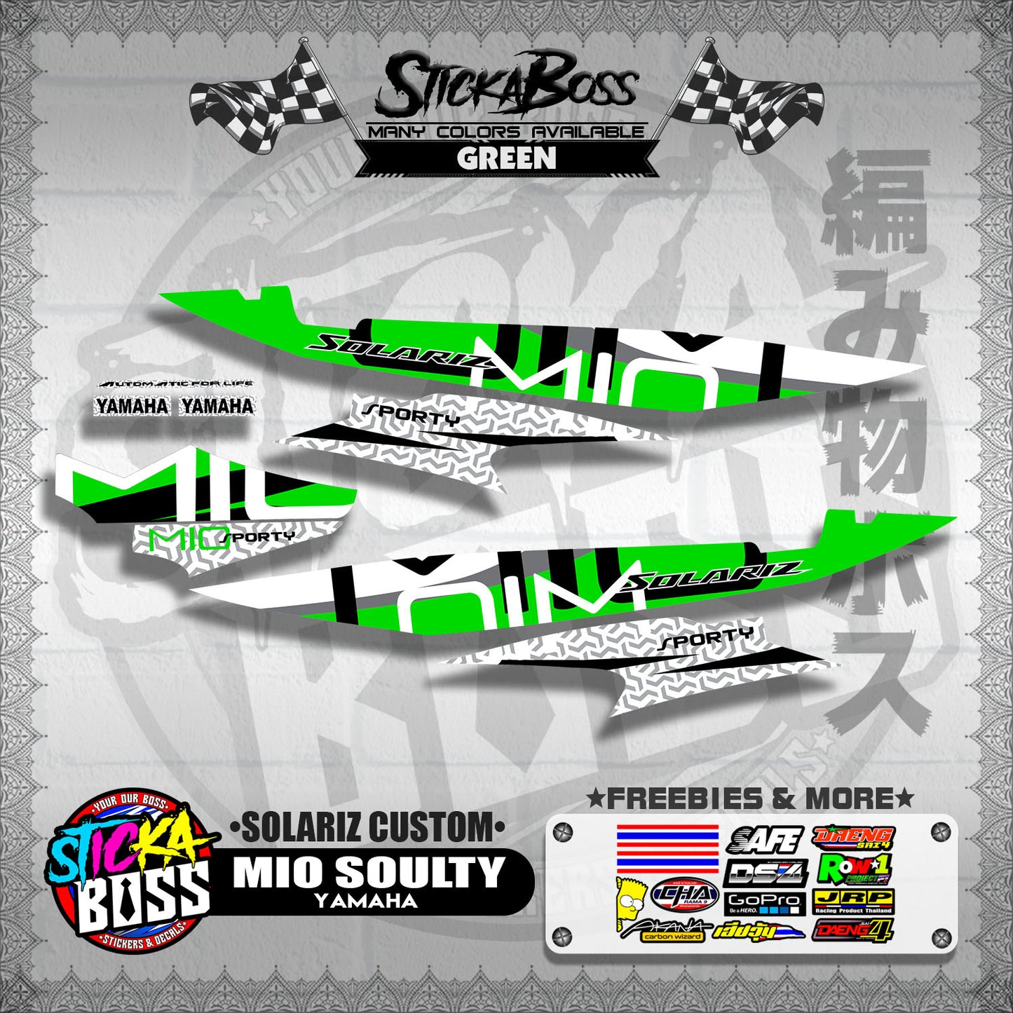 MIO SOULTY DECALS ( SOLARIZ CUSTOM )【WITH FREEBIES】