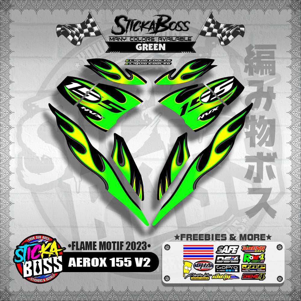 AEROX 155 V2 ( FLAME MOTIF 2023 )【WITH FREEBIES】