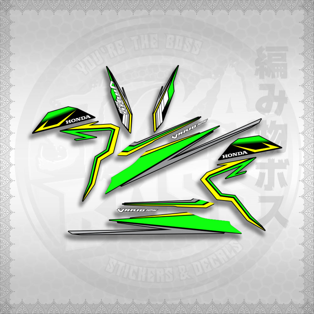 CLICK 125 V3 VARIO VR182114 DESIGN STICKER DECALS By STICKABOSS (SOFIE LAMINATED WATERPROOF)