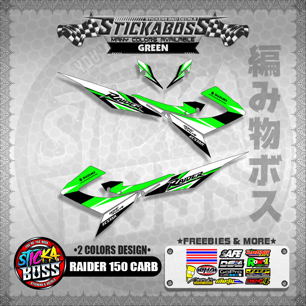 RAIDER 150 CARB MALAYSIAN STICKER DECALS ( 2 COLORS DESIGN )【WITH FREEBIES】