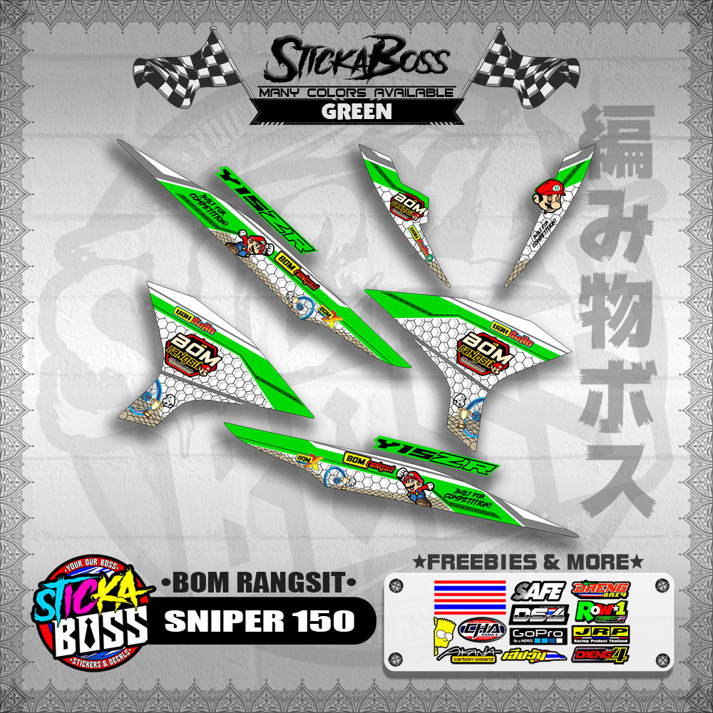 SNIPER 150 INDO DECALS ( BOM RANGSIT )【WITH FREEBIES】