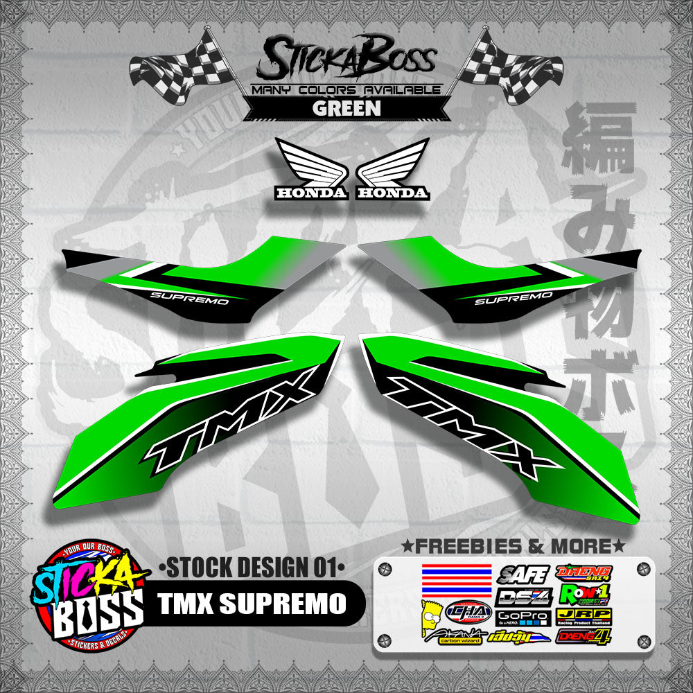 TMX SUPREMO DECALS ( STOCK DESIGN 01 ) 【WITH FREEBIES】