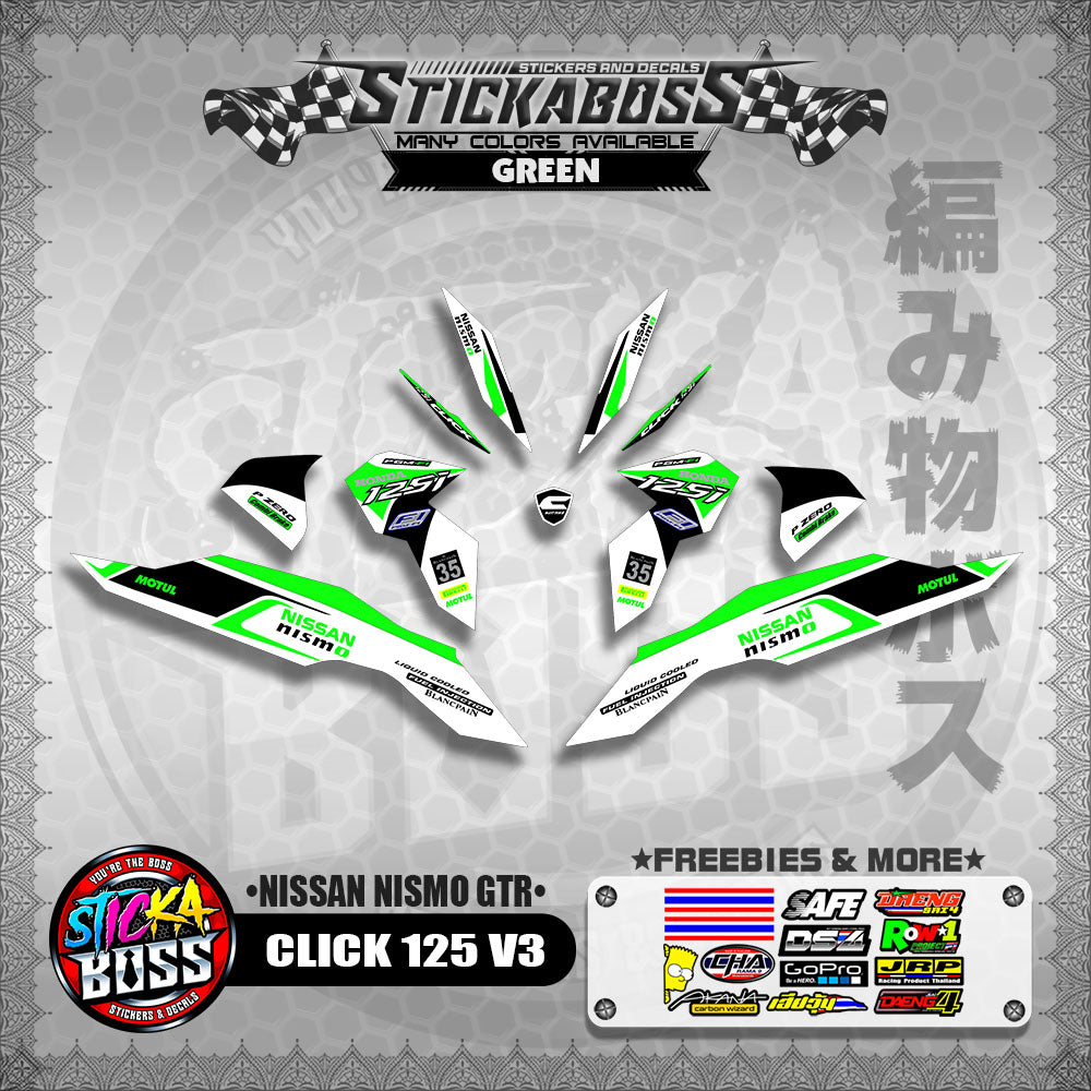 CLICK 125 V3 DECALS ( NISSAN NISMO GTR )【WITH FREEBIES】