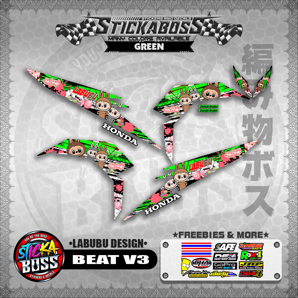 BEAT V3 STICKER DECALS ( LABUBU DESIGN )【WITH FREEBIES】