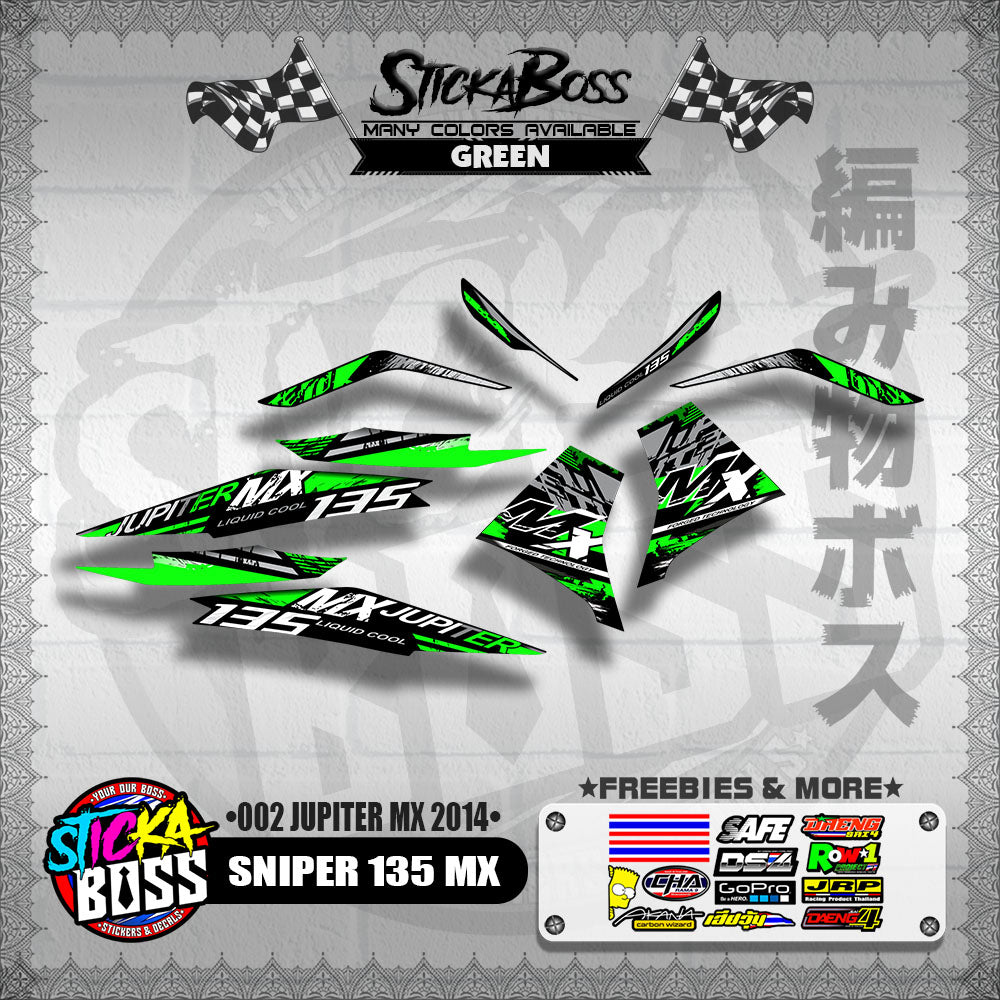 SNIPER 135 MX DECALS ( 002 JUPITER MX 2014 )【WITH FREEBIES】