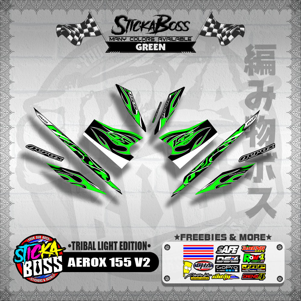 AEROX 155 V2 DECALS ( TRIBAL LIGHT EDITION )【WITH FREEBIES】