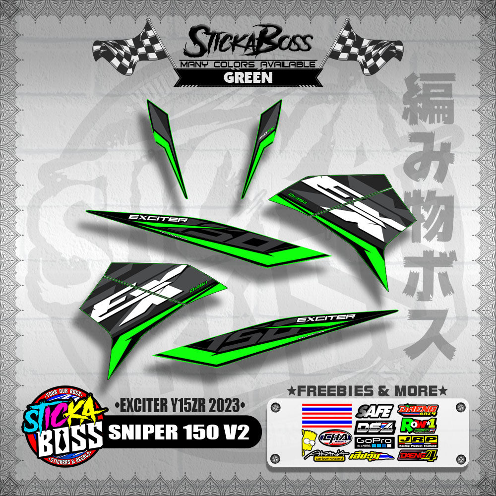 SNIPER 150 V2 DECALS ( EXCITER Y15ZR 2023 )【WITH FREEBIES】