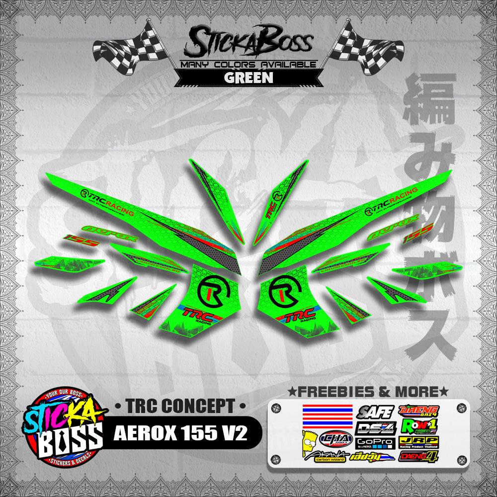 AEROX 155 V2 DECALS ( TRC CONCEPT )【WITH FREEBIES】