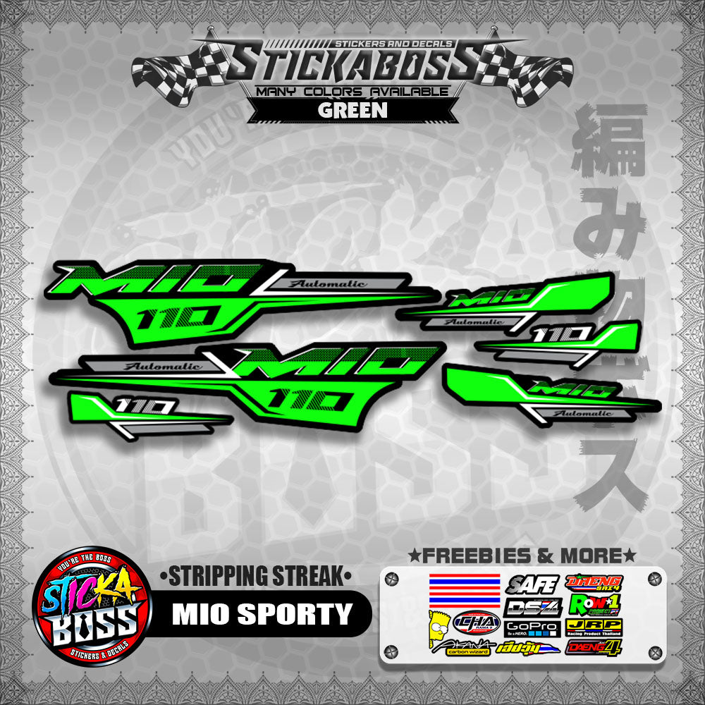 MIO SPORTY THAI CONCEPT STICKER DECALS ( STRIPPING STREAK )【WITH FREEBIES】