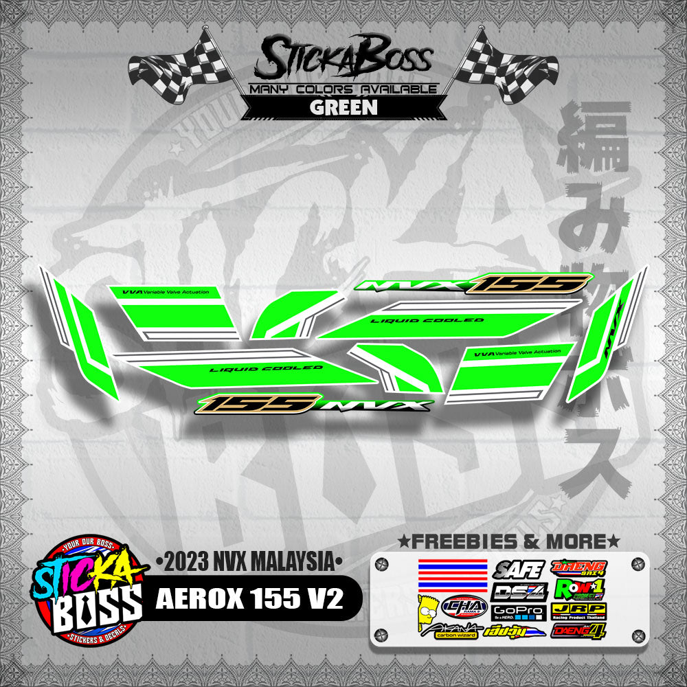 AEROX 155 V2 DECALS ( 2023 NVX MALAYSIA )【WITH FREEBIES】