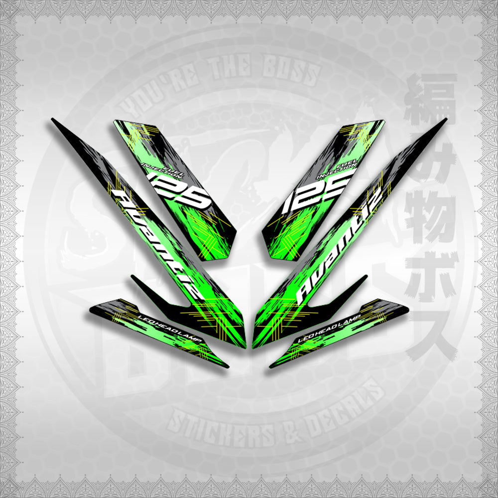 MIO SOUL I 125 GT EGO AVANTIZ STROKE DESIGN STICKER DECALS By STICKABOSS SOFIE LAMINATED WATERPROOF