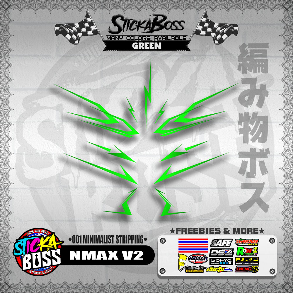 NMAX V2 DECALS ( 001 MINIMALIST STRIPPING )【WITH FREEBIES】