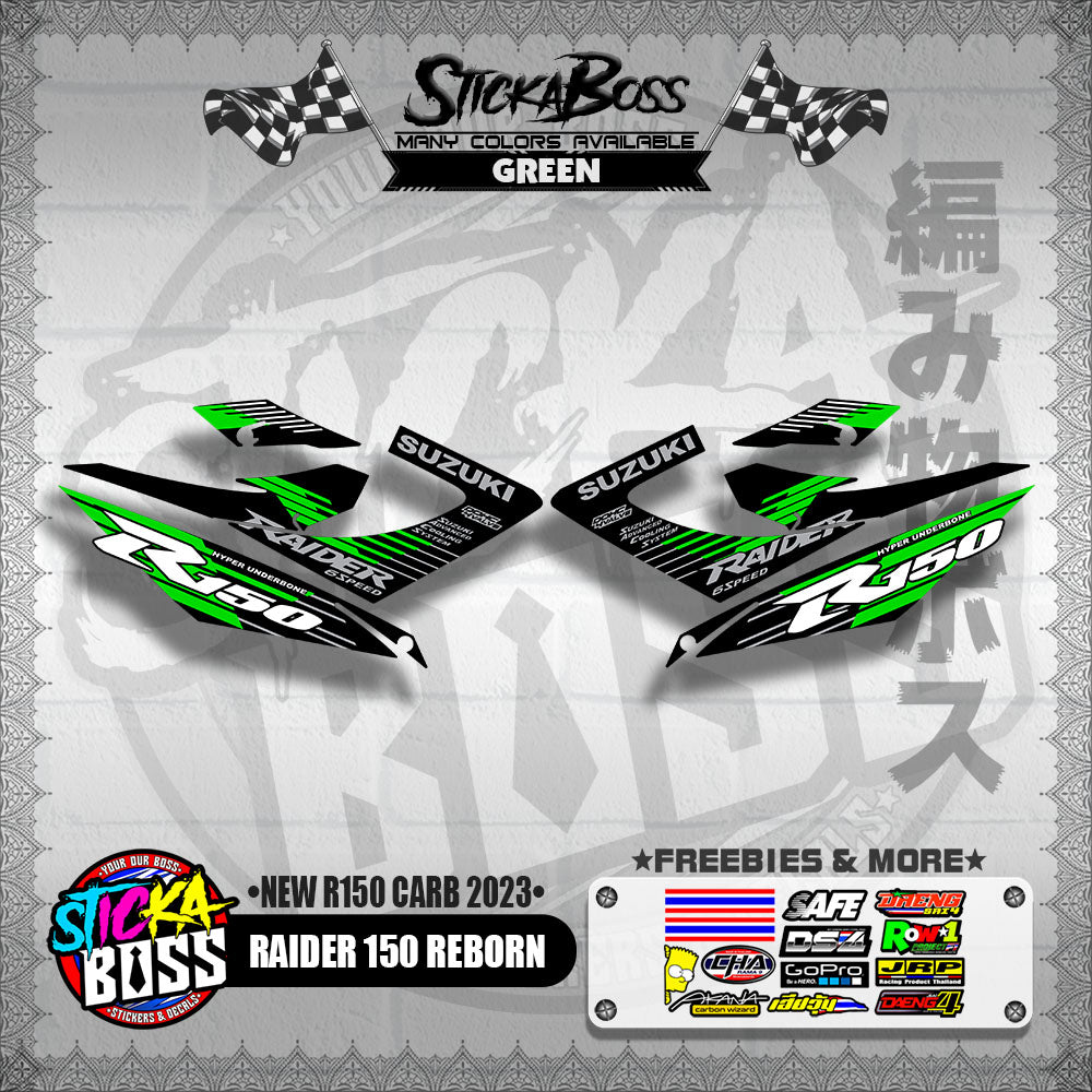 RAIDER 150 REBORN DECALS ( NEW R150 CARB 2023 )【WITH FREEBIES】