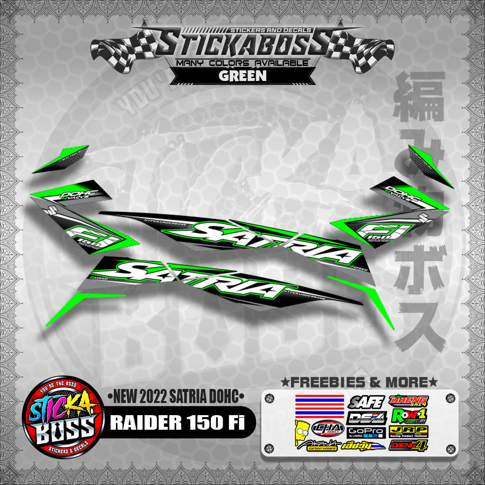 SUZUKI RAIDER 150 Fi STOCK DECAL (NEW 2022 SATRIA DOHC)【WITH FREEBIES】