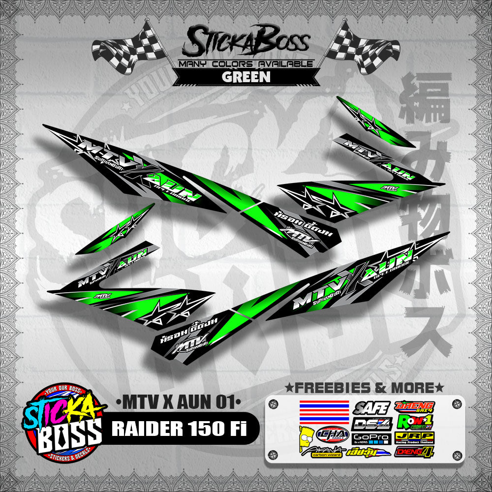 RAIDER 150 Fi DECALS ( MTV X AUN 01 )【WITH FREEBIES】