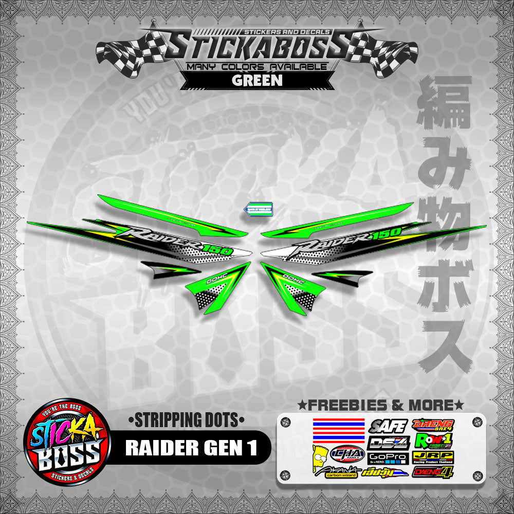 RAIDER GEN 1 STICKER DECAL ( STRIPPING DOTS)【WITH FREEBIES】