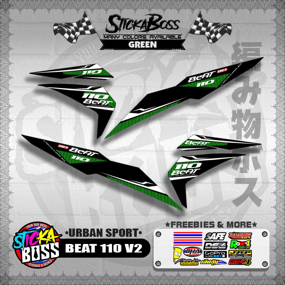 BEAT 110 FI V2 DECALS ( URBAN SPORT )【WITH FREEBIES】