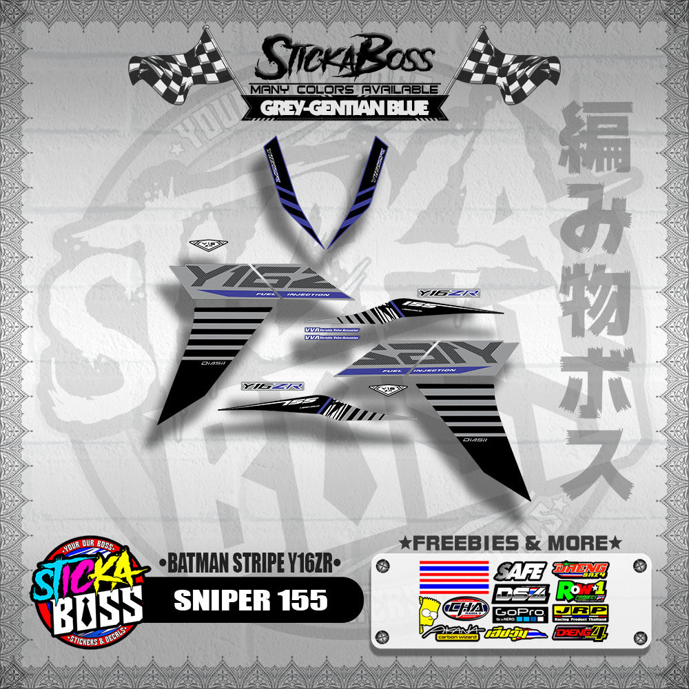 SNIPER 155 DECALS ( BATMAN STRIPE Y16ZR )【WITH FREEBIES】