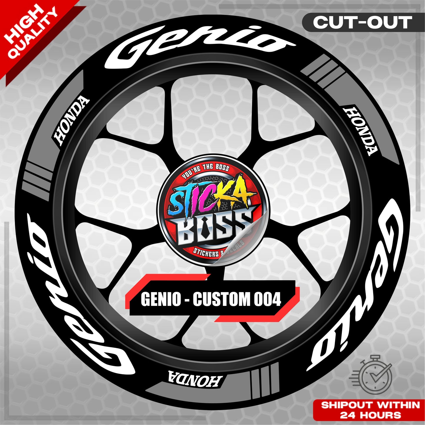 GENIO MAG STICKER SET ( 2 MAGS ) - CUSTOM 004 | VINYL WATERPROOF CUT-OUT DECALS