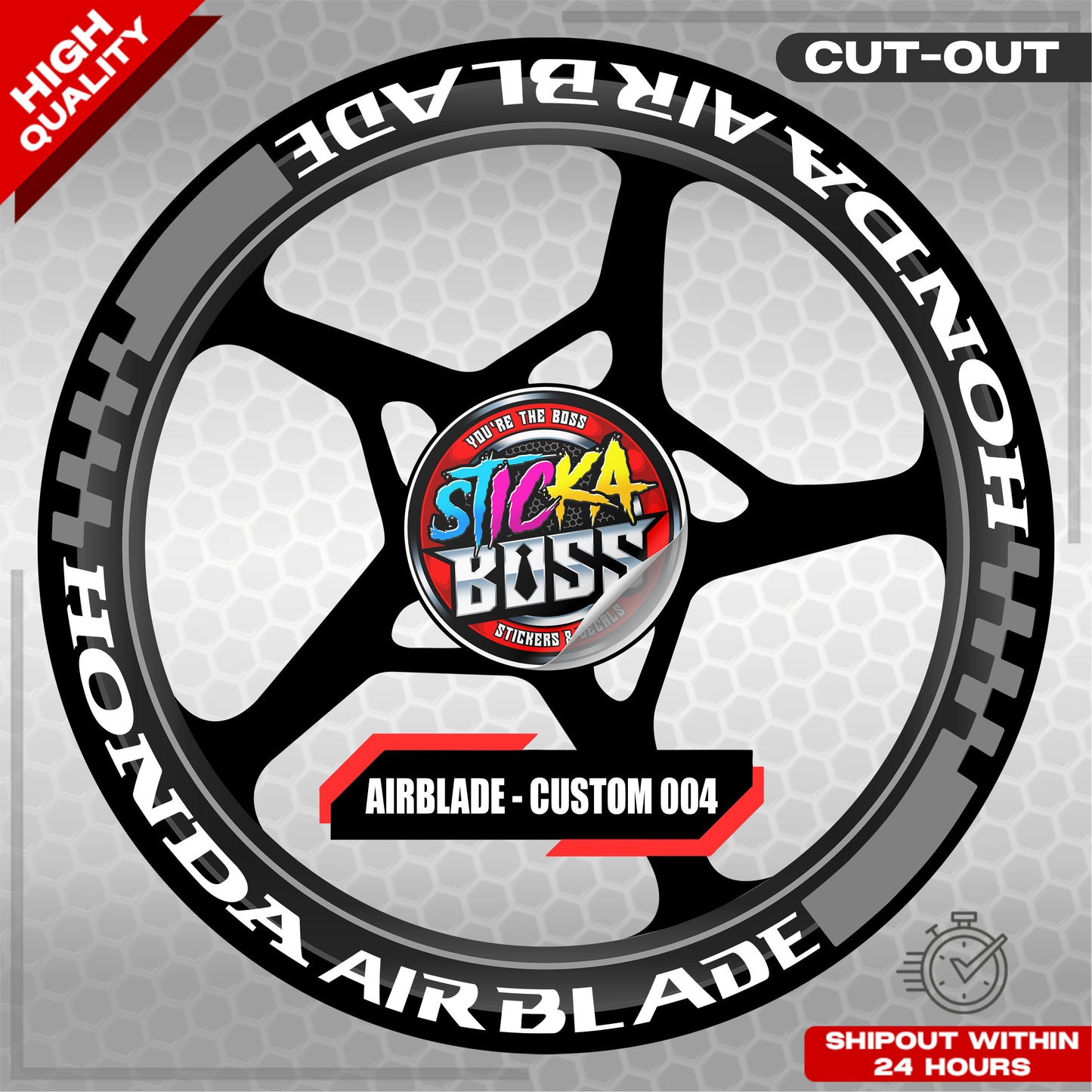 AIRBLADE 150 / 160 MAG STICKER SET ( 2 MAGS ) - CUSTOM 004 | VINYL WATERPROOF CUT-OUT DECALS