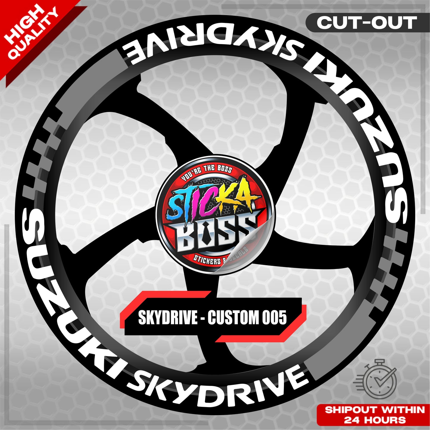 SKYDRIVE MAG STICKER SET ( 2 MAGS ) - CUSTOM 005 | VINYL WATERPROOF CUT-OUT DECALS