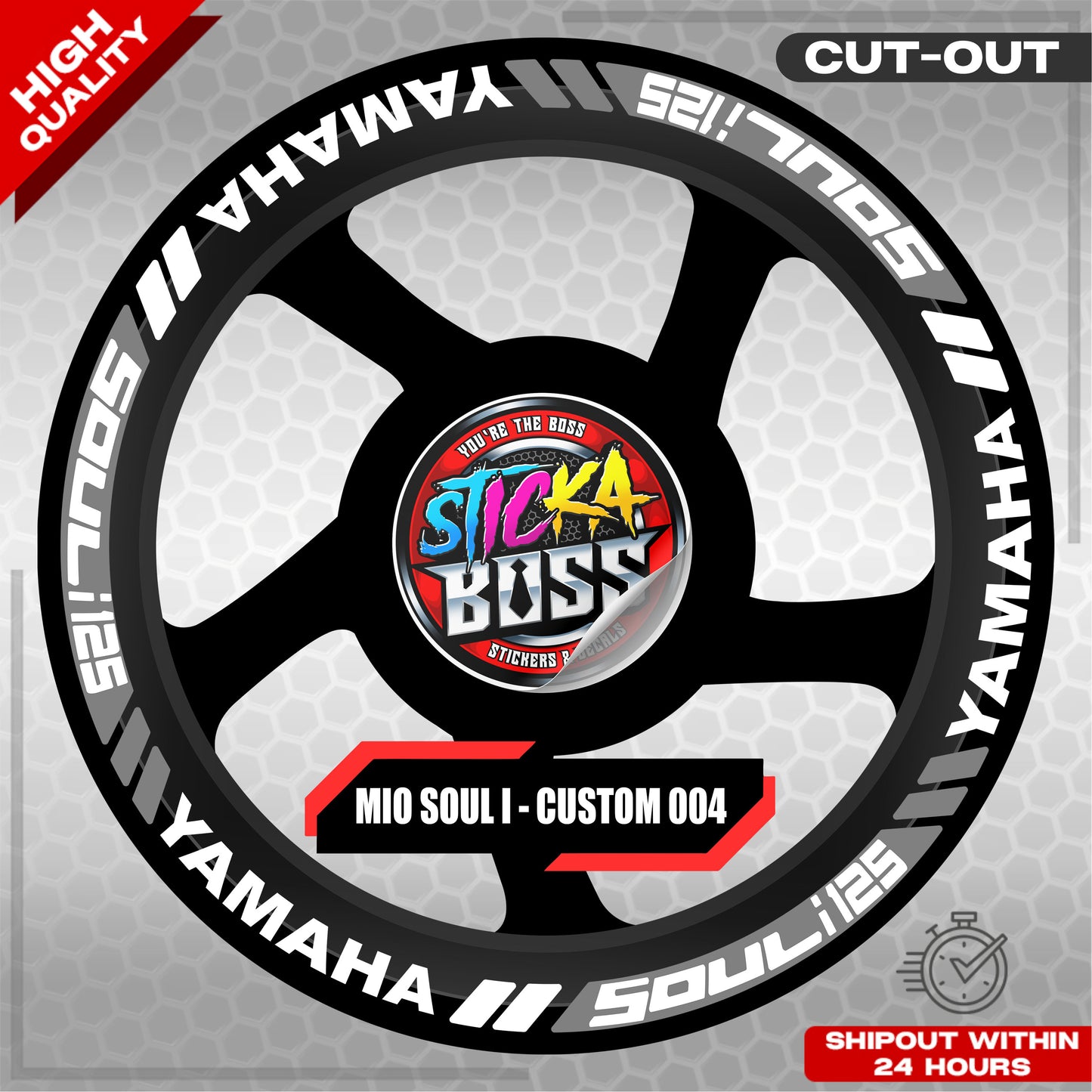 MIO SOUL I MAG STICKER SET ( 2 MAGS ) - CUSTOM 004 | VINYL WATERPROOF CUT-OUT DECALS