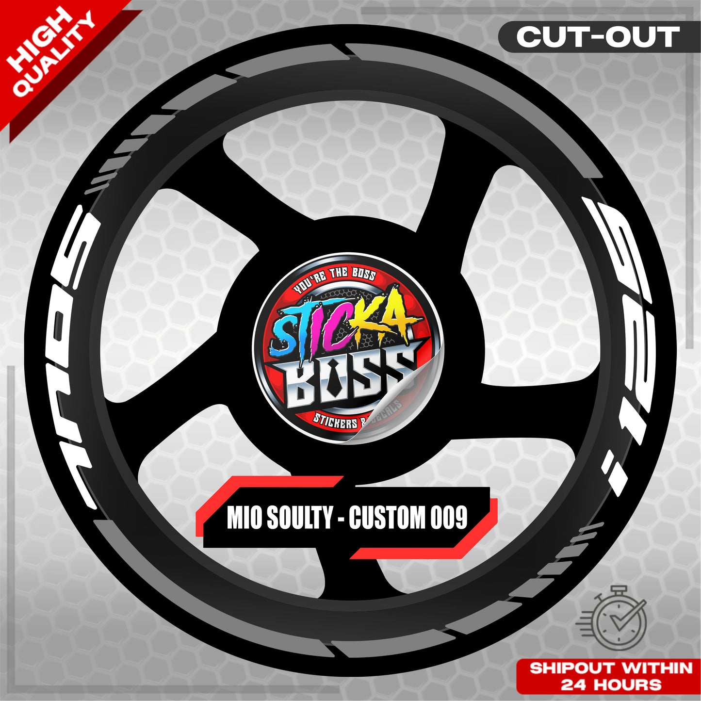 MIO SOULTY I MAG STICKER SET ( 2 MAGS ) - CUSTOM 009 | VINYL WATERPROOF CUT-OUT DECALS