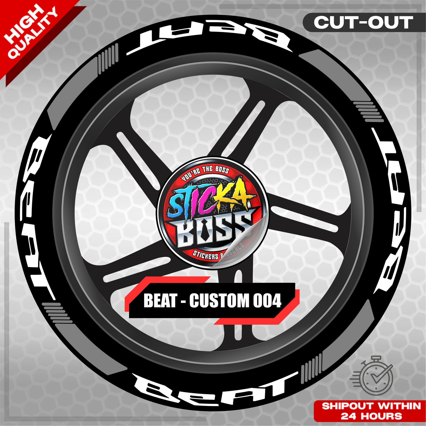 BEAT MAG STICKER SET ( 2 MAGS ) - CUSTOM 004 | VINYL WATERPROOF CUT-OUT DECALS