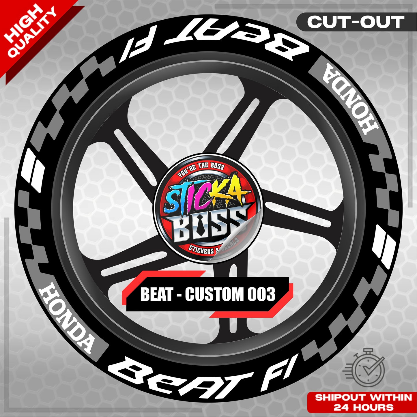 BEAT MAG STICKER SET ( 2 MAGS ) - CUSTOM 003 | VINYL WATERPROOF CUT-OUT DECALS