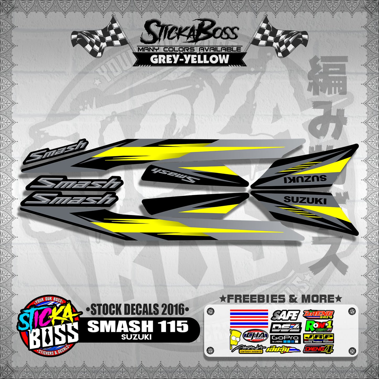 SMASH 115 ( STOCK DECALS 2016 )【WITH FREEBIES】