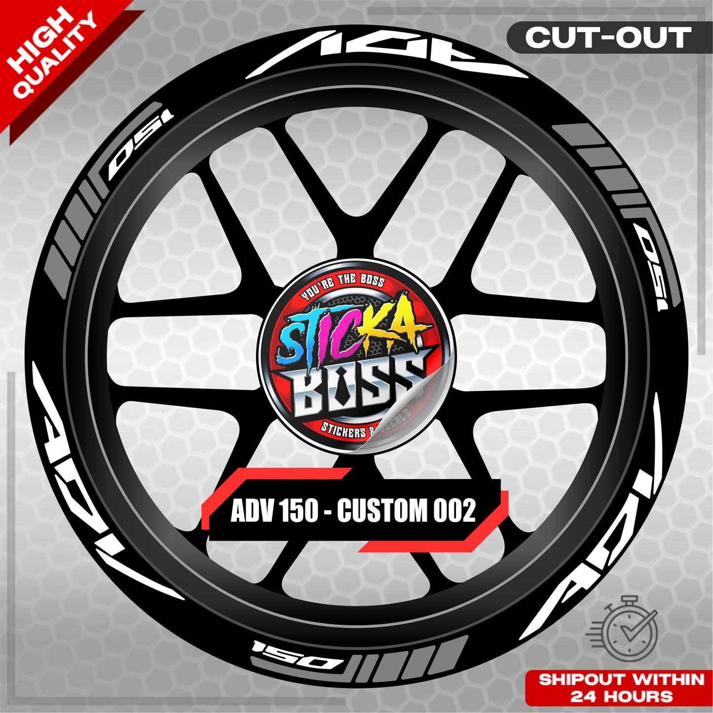 ADV 150 MAG STICKER SET ( 2 MAGS ) - CUSTOM 002 | VINYL WATERPROOF CUT-OUT DECALS