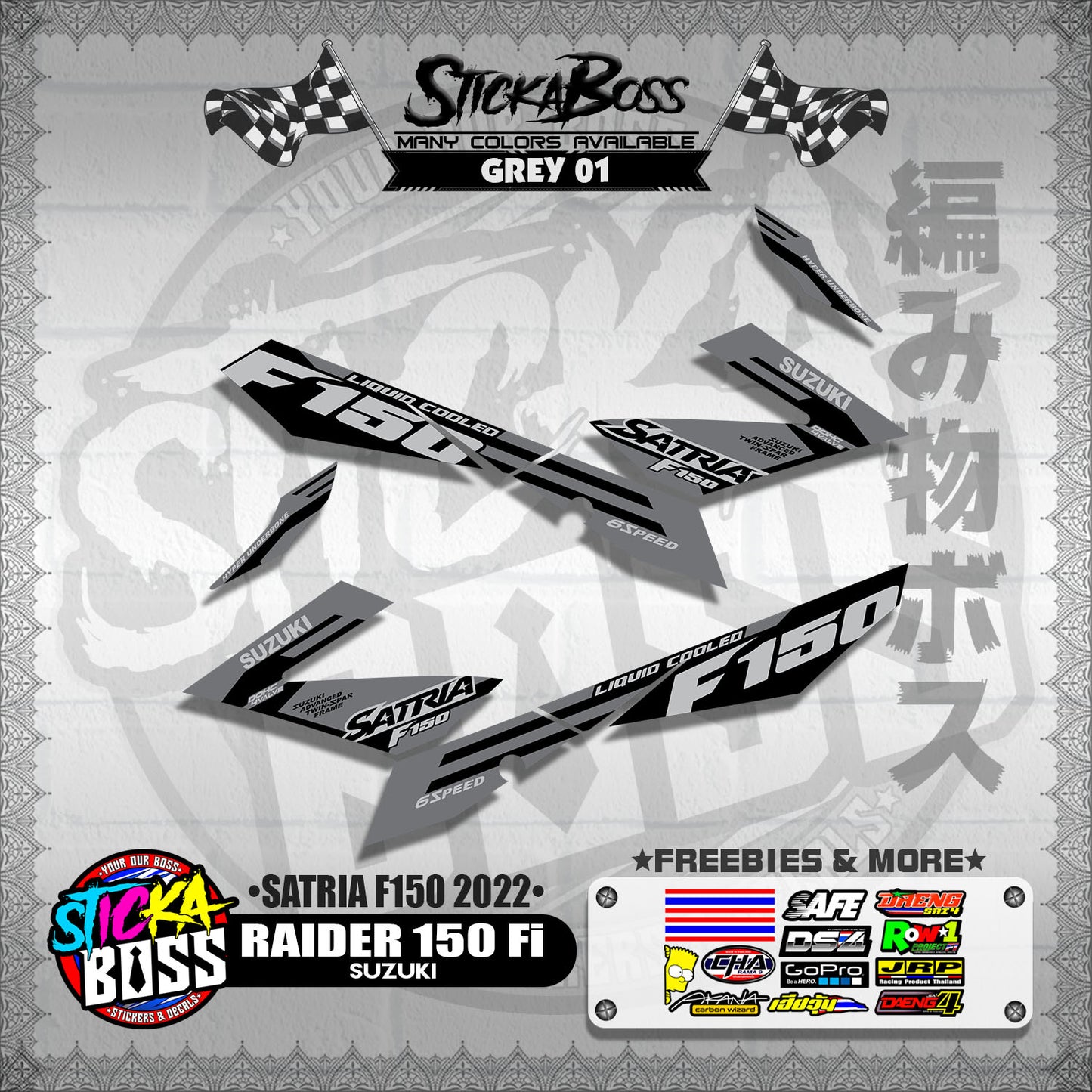 RAIDER 150 Fi DECALS ( SATRIA F150 2022 )【WITH FREEBIES】