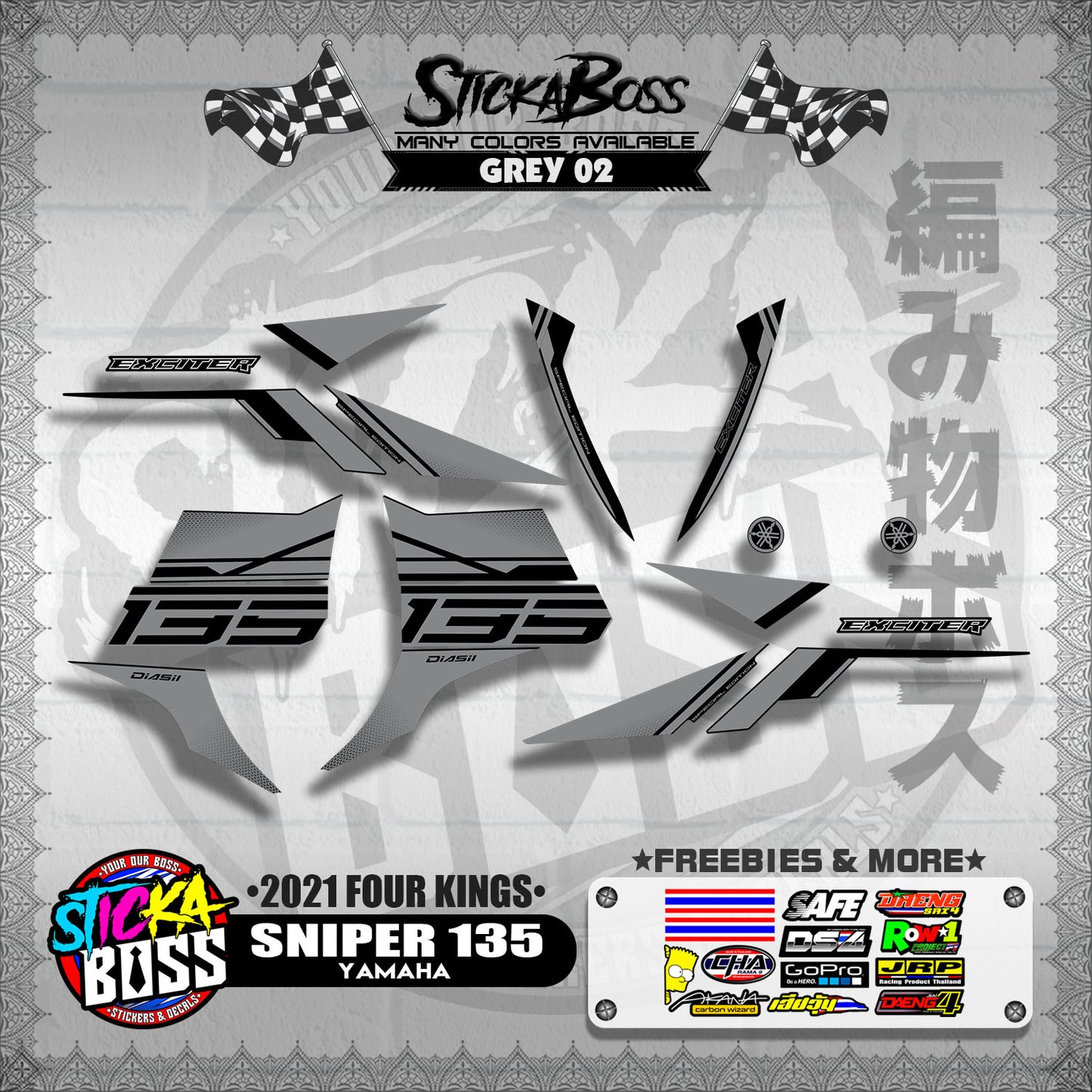 SNIPER 135 DECALS ( 2021 FOUR KINGS )【WITH FREEBIES】