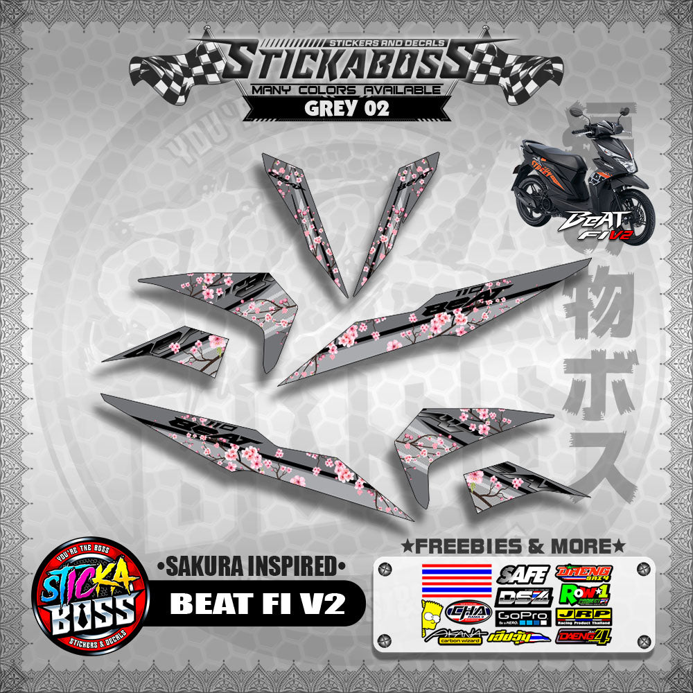 BEAT V2 STICKER DECALS ( SAKURA INSPIRED )【WITH FREEBIES】