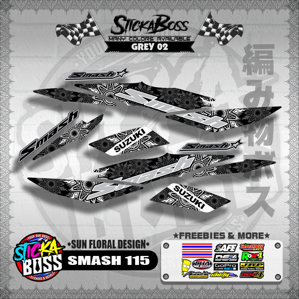 SMASH 115 DECALS ( SUN FLORAL DESIGN )【WITH FREEBIES】