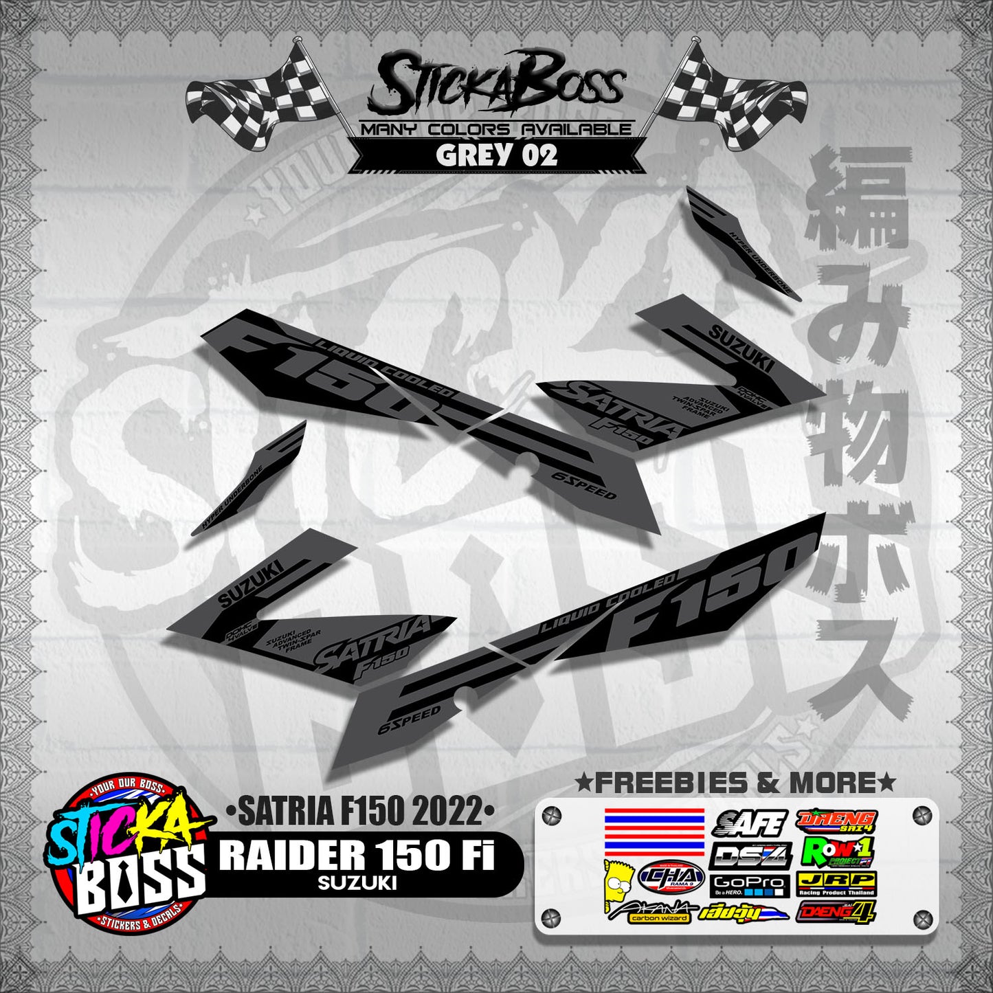 RAIDER 150 Fi DECALS ( SATRIA F150 2022 )【WITH FREEBIES】