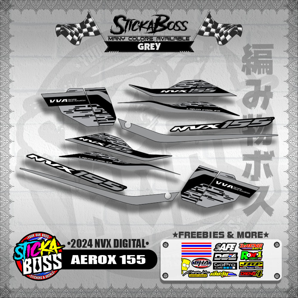 AEROX 155 DECALS ( 2024 NVX DIGITAL )【WITH FREEBIES】