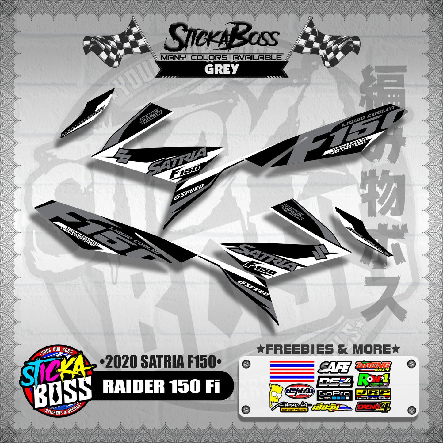RAIDER 150 Fi DECALS ( 2020 SATRIA F150 )【WITH FREEBIES】
