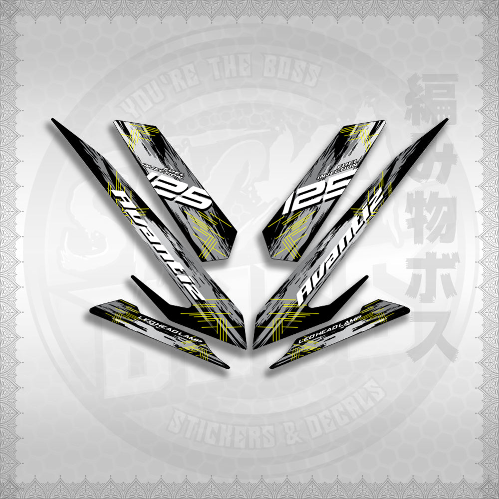 MIO SOUL I 125 GT EGO AVANTIZ STROKE DESIGN STICKER DECALS By STICKABOSS SOFIE LAMINATED WATERPROOF
