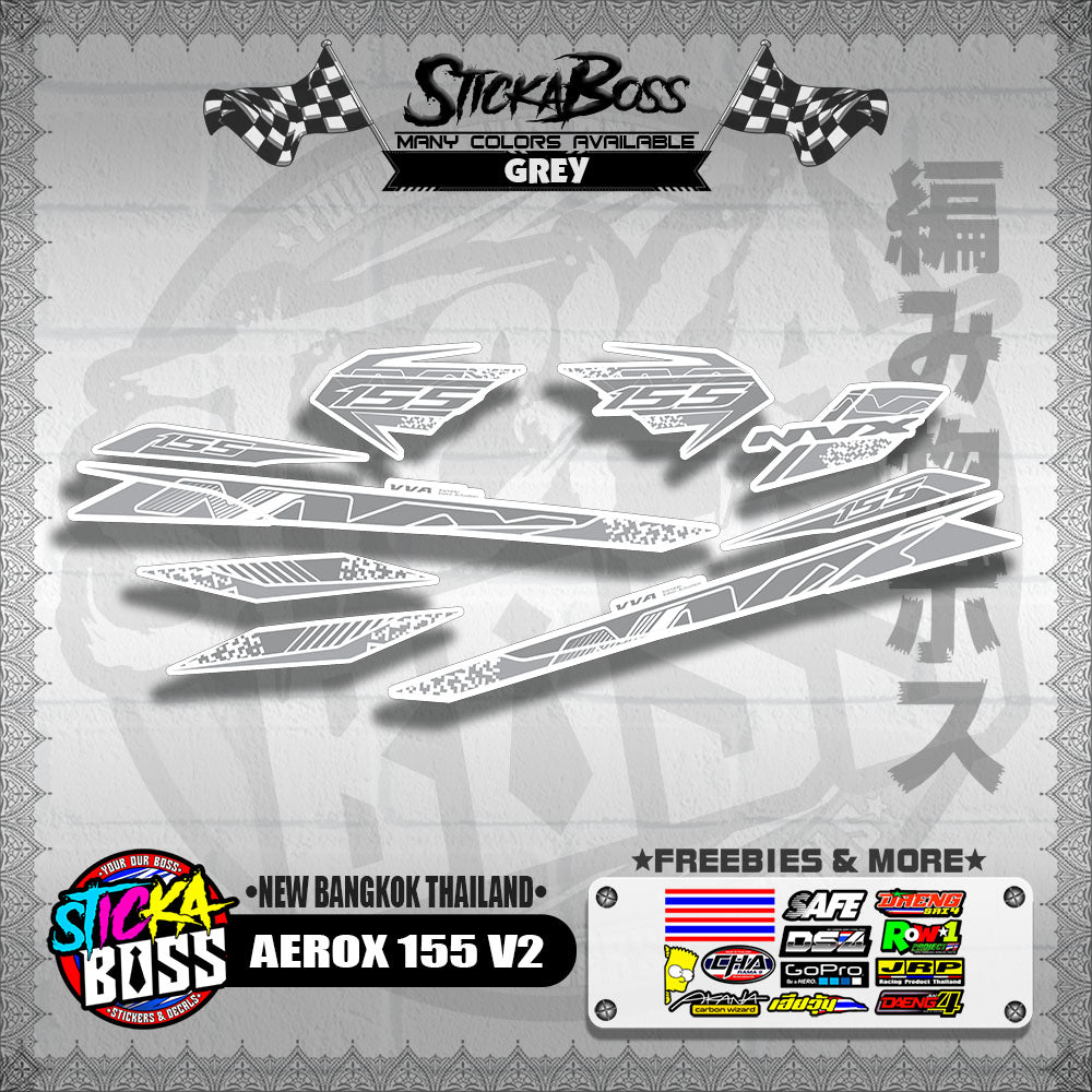 AEROX 155 V2 DECALS ( NEW BANGKOK THAILAND )【WITH FREEBIES】