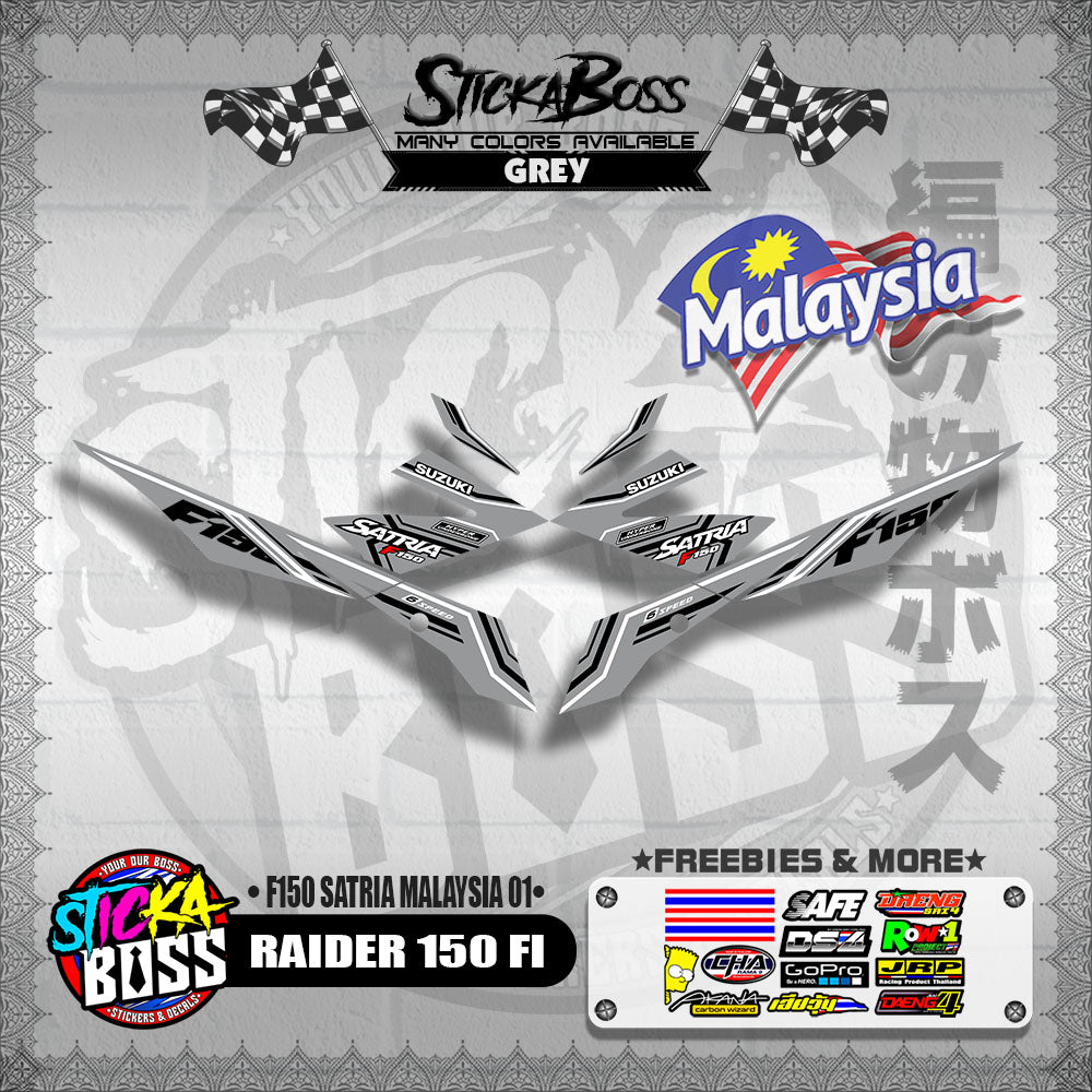 RAIDER 150 FI MALAYSIAN DECALS ( F150 SATRIA MALAYSIA 01 )【WITH FREEBIES】