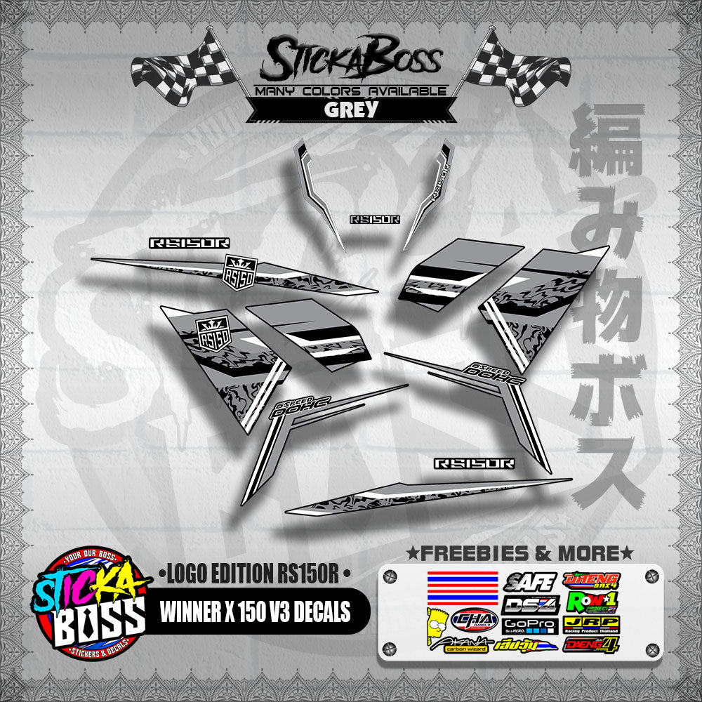 WINNER X 150 V3 DECALS ( LOGO EDITION RS150R )【WITH FREEBIES】