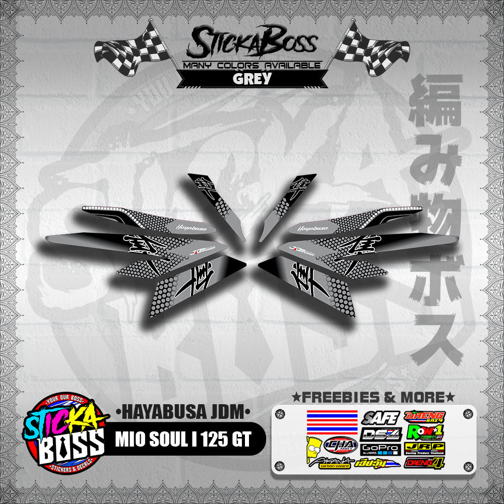MIO SOUL I 125 GT DECALS ( HAYABUSA JDM )【WITH FREEBIES】
