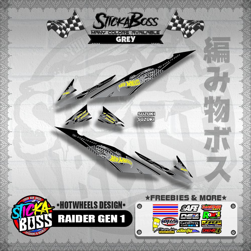 RAIDER GEN 1 DECALS ( HOTWHEELS DESIGN )【WITH FREEBIES】