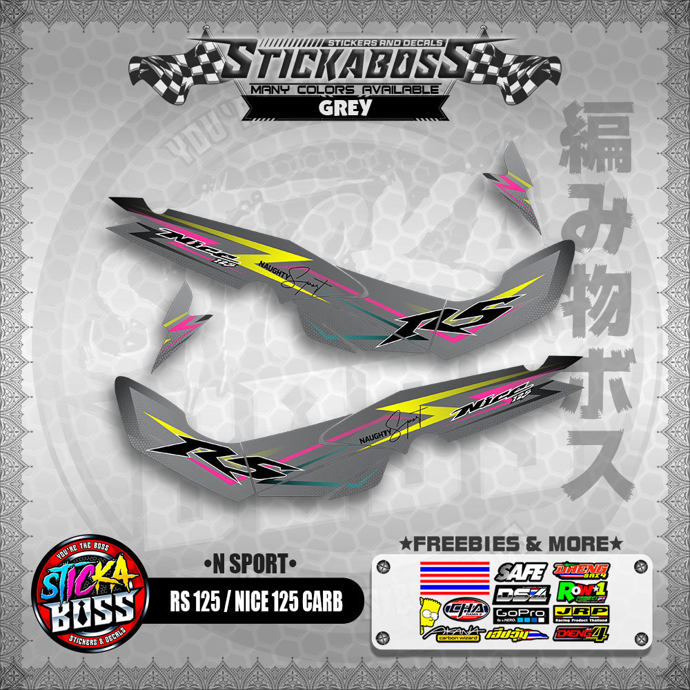 RS 125 NICE / 125 CARB STICKER DECALS ( N SPORT )【WITH FREEBIES】
